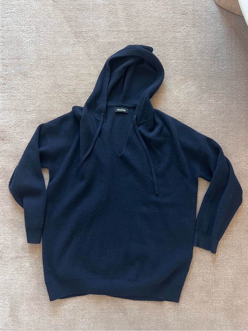 Naadam oversized navy blue hoodie